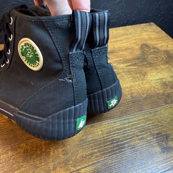 PF Flyers Black Canvas High Top‎ Lace Up Boots Mens Size 9.5 main image 4